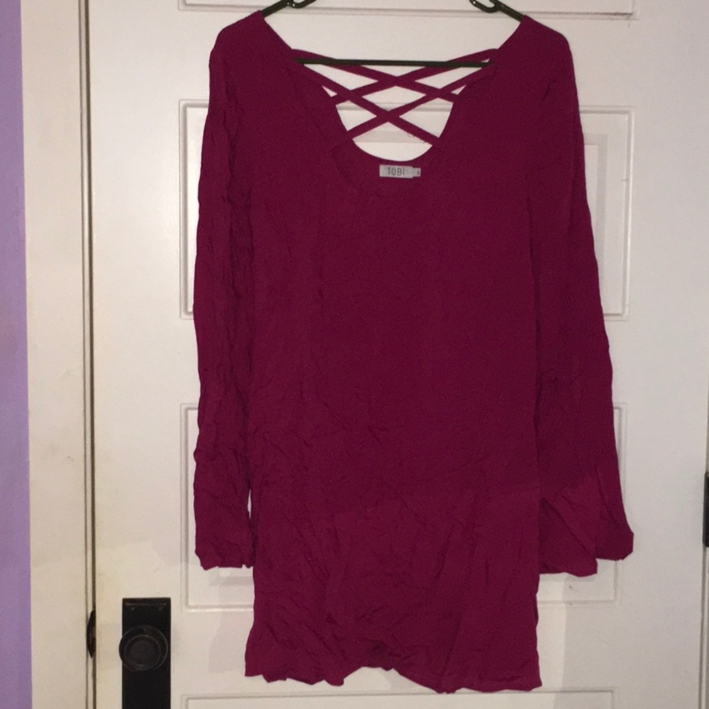 Pink T-shirt dress